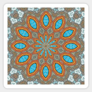 Turquoise Flower Mandala Sticker